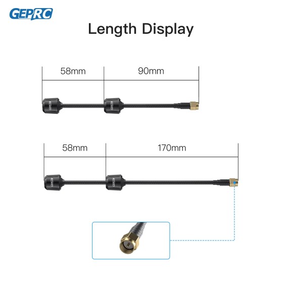 GEPRC Momoda2 5.8G DUAL Antenna 5.65GHz SMA Dual-core RF Ultra-low VSWR DIY RC Quadcopter Drone Accessories Parts